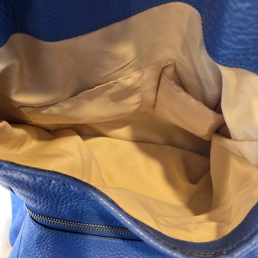 Coach Blue Pebbled Leather Hobo Bag - Picture 11 of 13